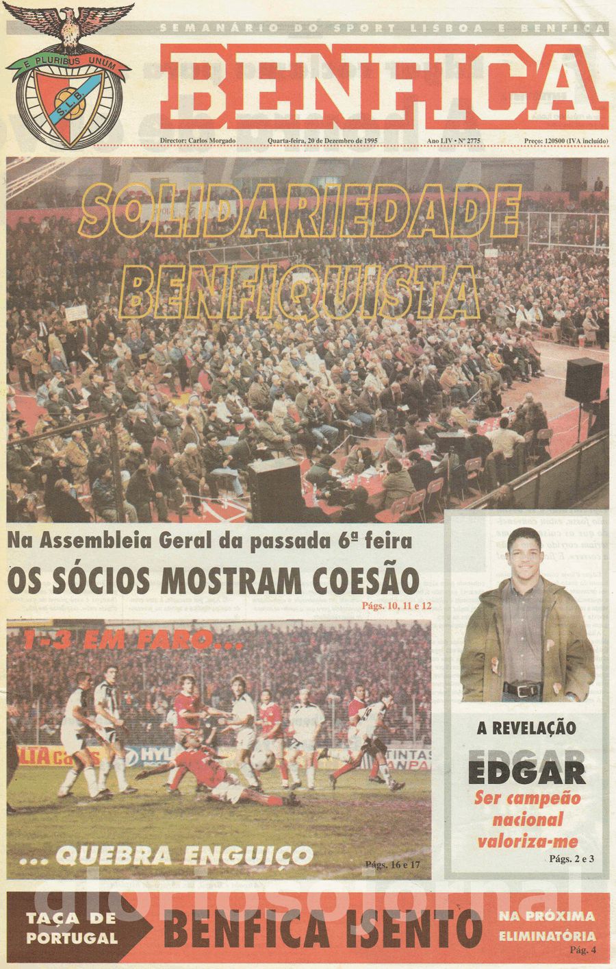 jornal o benfica 2775 1995-12-20